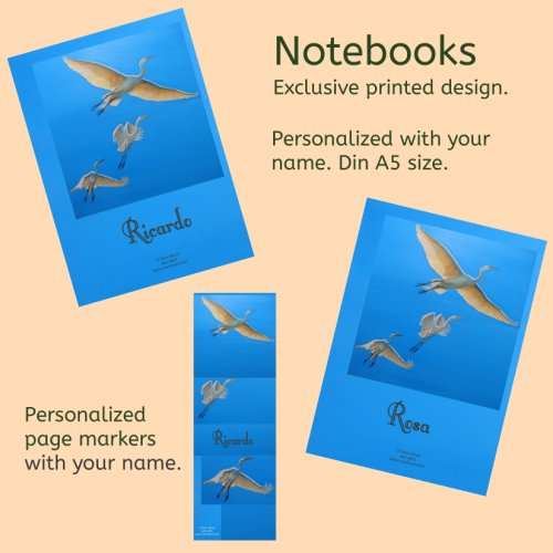 Personalized notebooks with a name