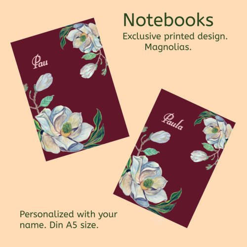 Personalized notebooks with a name
