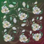 Estampats de magnòlies / Estampados de magnolias / Magnolia floral patterns (Digital)